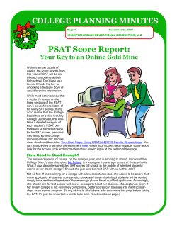 PSAT Score Report: