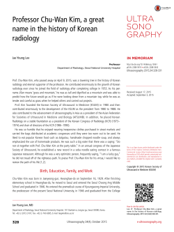 Professor Chu-Wan Kim, a great name in the