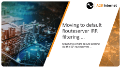 Moving to default Routeserver IRR filtering