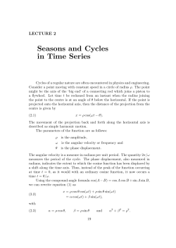 Seasons and Cycles in Time Series