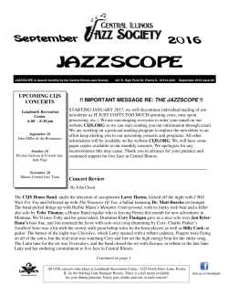 jazzscope - Central Illinois Jazz Society