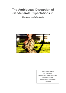 The Ambiguous Disruption of Gender