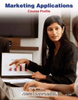 Marketing Applications - MBA Research