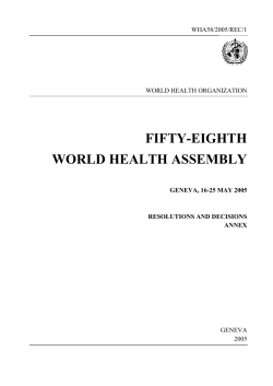 FIFTY-EIGHTH WORLD HEALTH ASSEMBLY