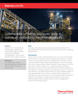 Determination of Formic and Acetic Acids in Petroleum Products by