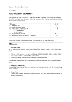 full 4D Jackpot Game Guide