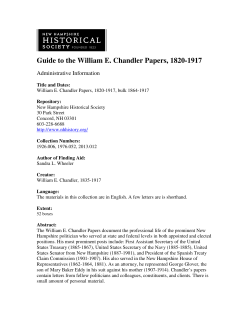 Chandler, William E. Papers, 1820-1917
