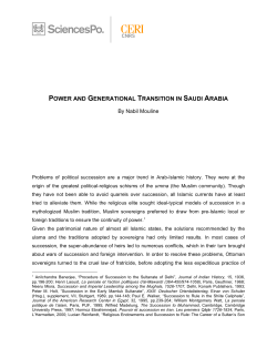 Power and Generational Transition in Saudi Arabia