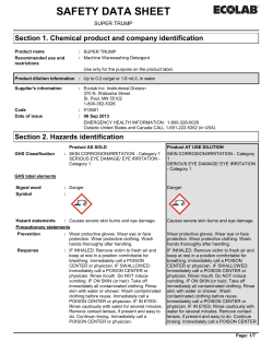 SAFETY DATA SHEET