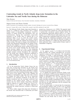 Contrasting trends in North Atlantic deep