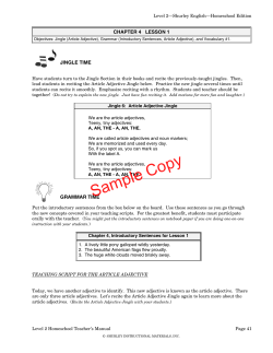 Sample Copy - Shurley English