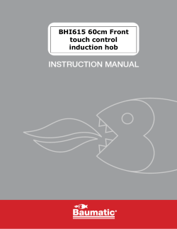 BHI615 60cm Front touch control induction hob