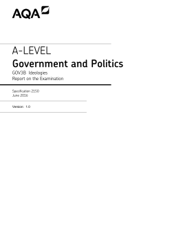 A-level Government and Politics Examiner report Unit 03B