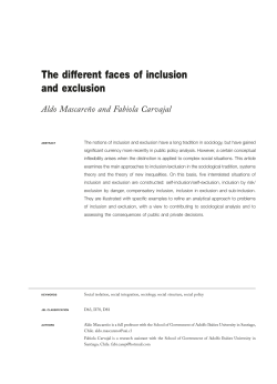 The different faces of inclusion and exclusion - CEPAL