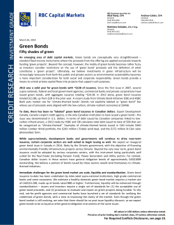 Special report on Green Bonds – Fifty shades of green