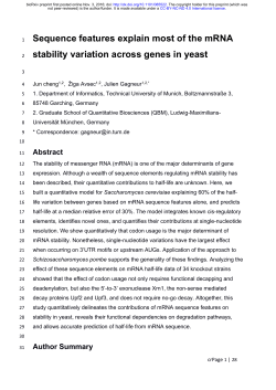 Sequence features explain most of the mRNA stability