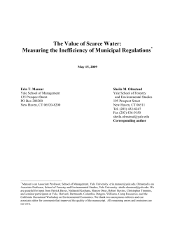 The Value of Scarce Water: Measuring the Inefficiency of Municipal