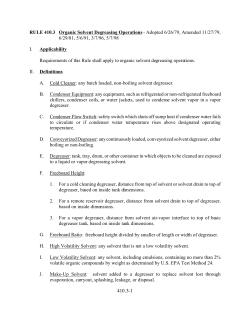 410.3-1 RULE 410.3 Organic Solvent Degreasing Operations