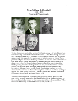 Pierre Teilhard de Chardin SJ 1881 &ndash; 1955 Priest and Paleontologist