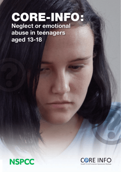 Core info: neglect or emotional abuse in teenagers aged