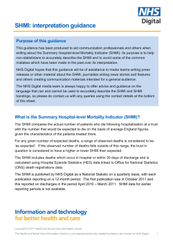 SHMI interpretation guidance