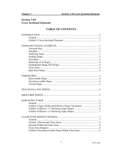 Section 3-04 Cross Sectional Elements TABLE OF CONTENTS