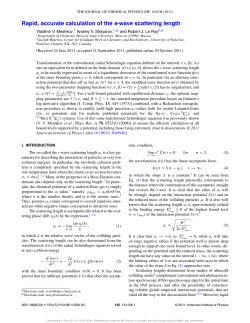 Rapid, accurate calculation of the s