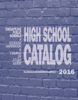 High School Catalog  - Chesapeake Public Schools