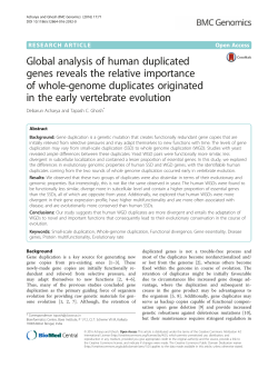 Global analysis of human duplicated genes