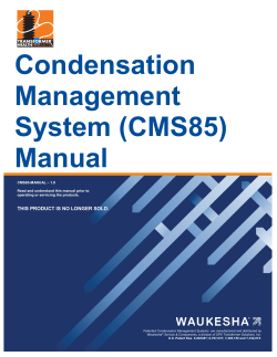 Condensation Management System (CMS85)