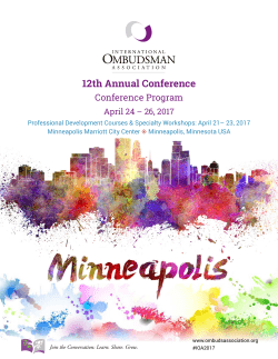 Onsite Program - The International Ombudsman Association