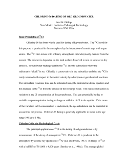 CHLORINE-36 DATING OF OLD GROUNDWATER