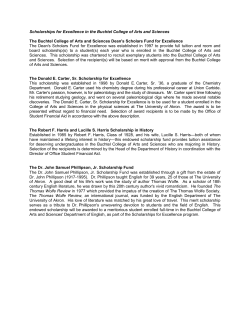 Scholarships for Excellence in the Buchtel College of Arts and