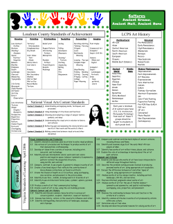 Loudoun County Standards of Achievement LCPS Art History