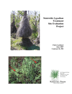 Lygodium Statewide Treatment Evaluation Report