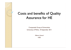 Costs and benefits of Quality Assurance for HE