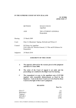 Susan Couch - Courts of New Zealand