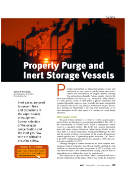 Properly Purge and Inert Storage Vessels