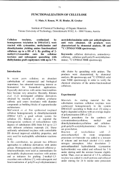 functionalization of cellulose [4,61.