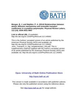 Relationships Between Atomic Diffusion Mechanisms and Ensemble