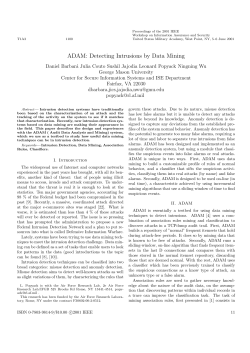 ADAM: Detecting Intrusions by Data Mining