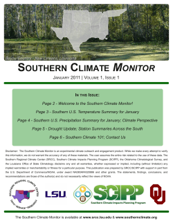 January 2011 - Southern Climate Impacts Planning Program
