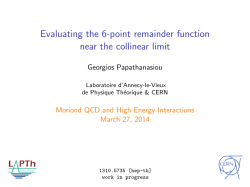 Evaluating the 6-point remainder function near the collinear limit