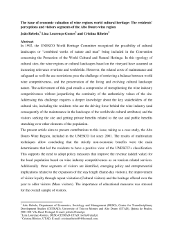 The issue of economic valuation of wine regions world cultural