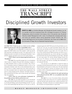 Disciplined Growth Investors