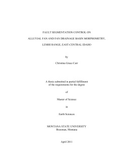 FAULT SEGMENTATION CONTROL ON ALLUVIAL FAN AND FAN