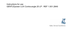 Instructions for use GENTLEpower LUX Contra-angle 25 LP