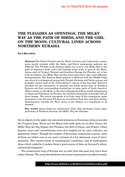The Pleiades as Openings, The Milky Way as the Path