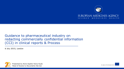 Guidance to pharmaceutical industry on redacting commercially