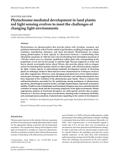 Phytochrome-mediated development in land plants